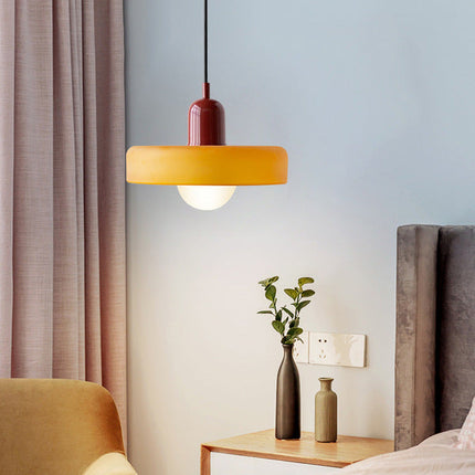 Bauhaus Pendant Light | Vivid Colored Glass | Modern Design | Functional Home Decor | Energy Efficient Lighting for Living Room, Dining Room, Bedroom