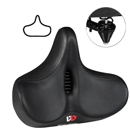 RideEase Extra Comfort | Ergonomic Bicycle Saddle | Extra Wide & Breathable Design | Shock-Absorbing Cushion | Fits All Bikes | Easy Installation