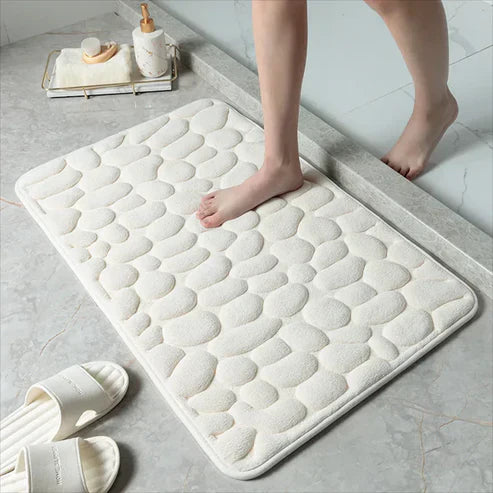 Plush Memory Foam Mat | Rapid Water Absorption | Non-Slip Backing | Cozy Microfiber Flannel | Easy Care Machine Washable | Soft and Safe for Bathroom Use | Versatile Home Accessory