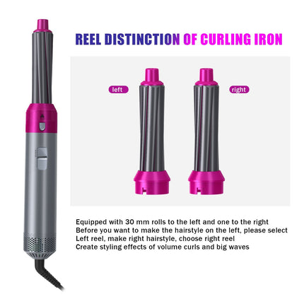 5-in-1 Versatile Hair Styler | Brush | Air Rollers | Blow Dryer Attachment | Multi-Styling for All Hair Types | Travel-Friendly Design | Advanced Heat Control | Protects Against Damage