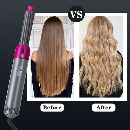 5-in-1 Versatile Hair Styler | Brush | Air Rollers | Blow Dryer Attachment | Multi-Styling for All Hair Types | Travel-Friendly Design | Advanced Heat Control | Protects Against Damage