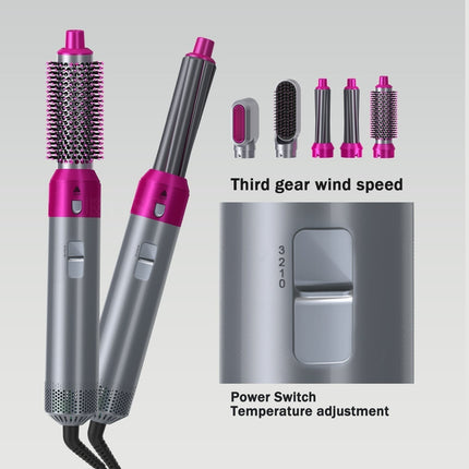 5-in-1 Versatile Hair Styler | Brush | Air Rollers | Blow Dryer Attachment | Multi-Styling for All Hair Types | Travel-Friendly Design | Advanced Heat Control | Protects Against Damage