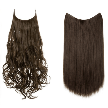 Invisible Wire Hair Extensions | Wavy & Straight Styles | Quick & Secure Application | Lightweight Comfort | Adjustable Wire for Custom Fit | No Clips & Hair-Friendly | Perfect for Effortless Length & Volume