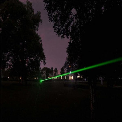 High Power Green Laser Pointer Set | Super Bright | Adjustable Focus | Safe Child Lock | 500-10000m Range | Rechargeable 18650 Battery | Lightweight | High-Tech Optics | Continuous Beam | Portable Design