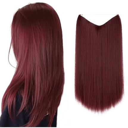 Invisible Wire Hair Extensions | Wavy & Straight Styles | Quick & Secure Application | Lightweight Comfort | Adjustable Wire for Custom Fit | No Clips & Hair-Friendly | Perfect for Effortless Length & Volume