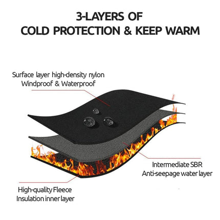 Neoprene Insulated | Windproof & Waterproof | Touchscreen Compatible Gloves | Fleece Lining | Non-Slip Grip | Unisex Warmth for Winter Sports | Cycling | Running | Driving | Black S-XL
