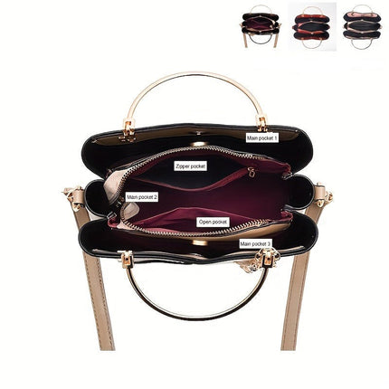 YSL Essential Luxury Leather Shoulder Bag | Vibrant Color Block Design | Stylish Tassel Accents | Spacious Interior