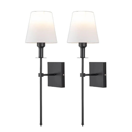 ChargeLume | Set of 2 Portable Rechargeable LED Wall Lights | Wireless Indoor Outdoor Lighting | Elegant Modern Design | Metal & Plastic | 16×58cm