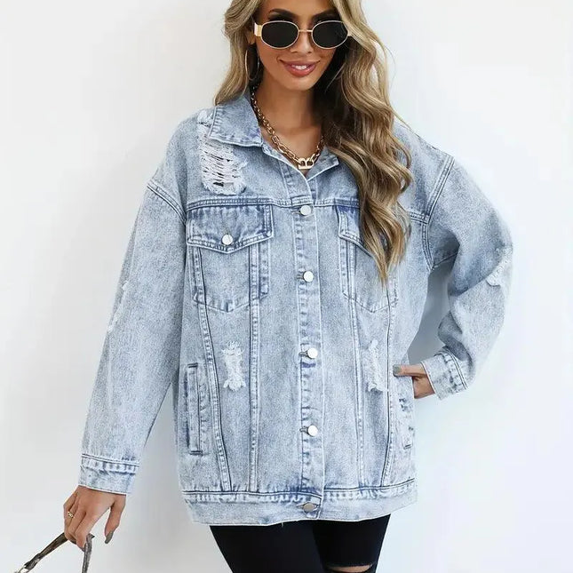 Trendy Oversized Spijkerjas voor Dames - Visconte