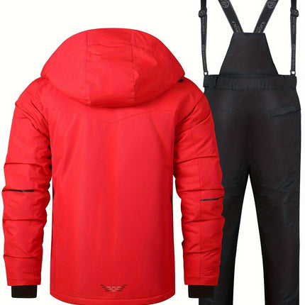 Evil Wolf Ski Suit | Insulated & Water-Repellent | Breathable Material | Adjustable Hood & Cuffs | Snow Catchers | Zippered Pockets | Warmth & Comfort for Extreme Conditions | AlpineGlide