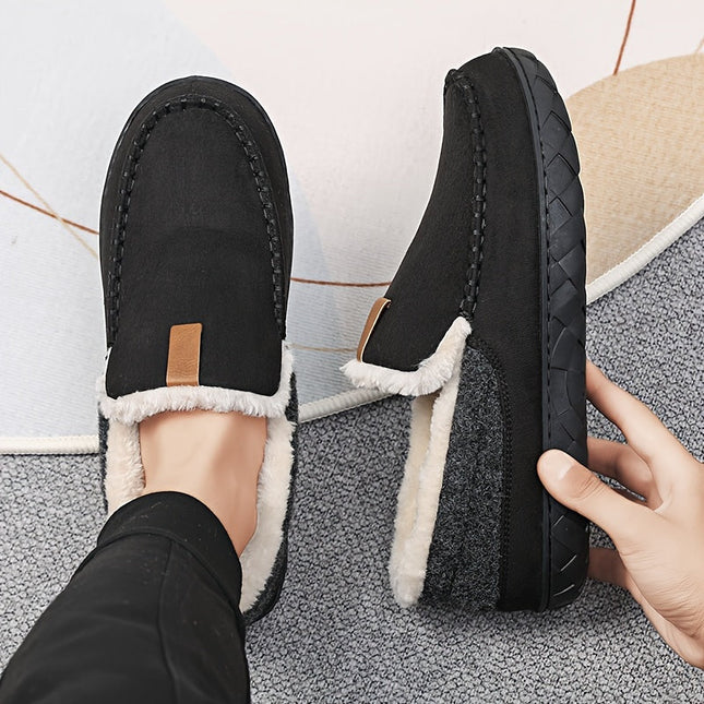 Men's Loafers Slippers | Warm Sheep's Wool | Winter Home Shoes | Comfortable & Durable | Versatile for Casual & Formal Wear | Machine Washable | Multiple Colors Available
