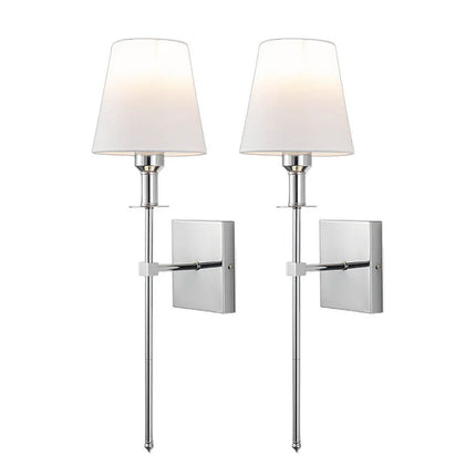 ChargeLume | Set of 2 Portable Rechargeable LED Wall Lights | Wireless Indoor Outdoor Lighting | Elegant Modern Design | Metal & Plastic | 16×58cm