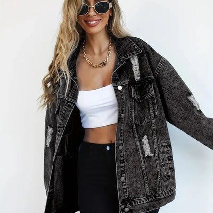 Trendy Oversized Spijkerjas voor Dames - Visconte