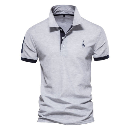 Men's Slim-Fit Cotton Blend Polo Shirt | Tailored Silhouette | Buttoned Collar | Casual & Smart-Casual Wear | Versatile Style | Lightweight & Breathable | Sizes XS-3XL