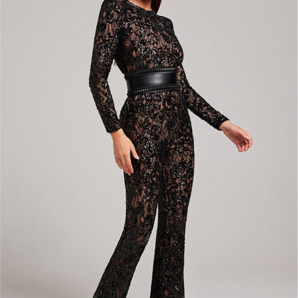 Juliette Jumpsuit | Luxurious V-Neck Design | Ideal for Weddings & Cocktail Parties | High-Quality Fabric | Available in Multiple Colors | Sophisticated Style for Formal Occasions
