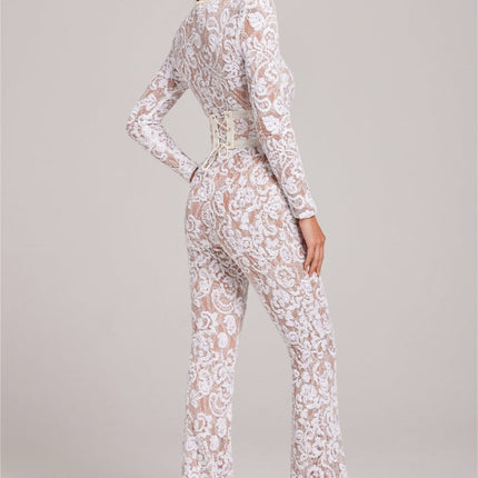 Juliette Jumpsuit | Luxurious V-Neck Design | Ideal for Weddings & Cocktail Parties | High-Quality Fabric | Available in Multiple Colors | Sophisticated Style for Formal Occasions