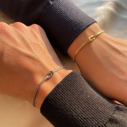 Visconte | Unisex Love Knot Bracelet | Stainless Steel | Adjustable 17-20.5 cm | Waterproof & Hypoallergenic | Symbol of Connection