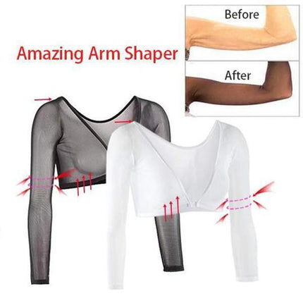 Anti-Cellulite Compression Sleeves | Tone and Reshape Arms | Boosts Circulation | Tightens Loose Skin | Sweat-Wicking | Stretchy Fit | Bio-Active Mineral Crystals | Reduces Cellulite | Stylish and Functional