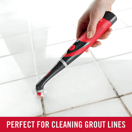 Cordless Electric Scrubber | Fast Cleaning Tool | Oscillating Head | Water Resistant | Ergonomic Grip | Includes 4 AA Batteries | Ideal for Grout Lines & Tight Spaces | Rubbermaid Durability
