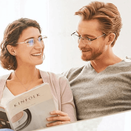 Progressive Multifocal Glasses | Lightweight | Anti-Blue Light | Japanese Near & Far Vision | Anti-Scratch | Drop-Proof | Outdoor & Indoor Use | 17.05g | Frame & Lens Balanced Craftsmanship