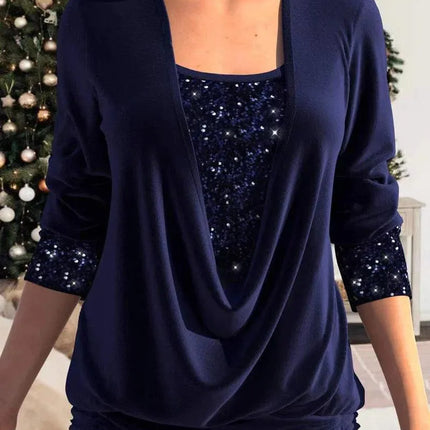 Comfortabele Damesblouse met Glitteraccenten - Visconte