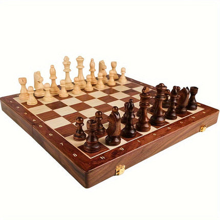 StrategySet | Elegant Crafted Wood | Chessboard 39cm | Timeless Design for All Skill Levels