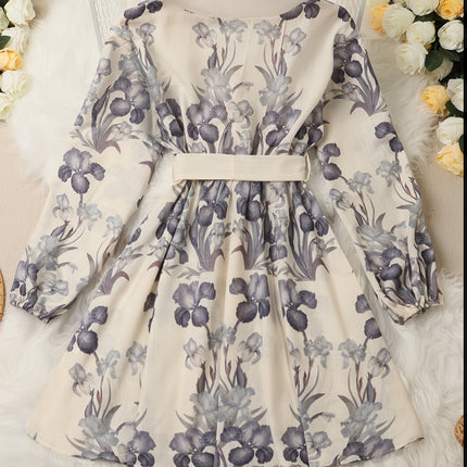 Floral V-Neck Split Sleeve Blouse Dress | Feminine Details | Breathable & Versatile | Light Fabric | Perfect for Work or Casual Outfits