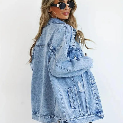 Trendy Oversized Spijkerjas voor Dames - Visconte