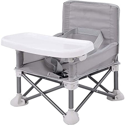 Portable Baby Booster Seat | Lightweight Folding Design | Indoor Outdoor Use | Safety Strap and Tray | Easy to Clean | Travel Carry Bag Included | Premium Toddler Chair for Mealtime and Play