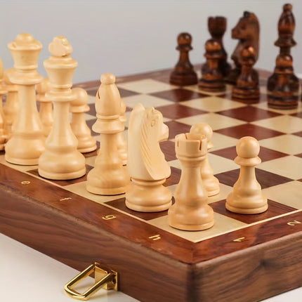 StrategySet | Elegant Crafted Wood | Chessboard 39cm | Timeless Design for All Skill Levels