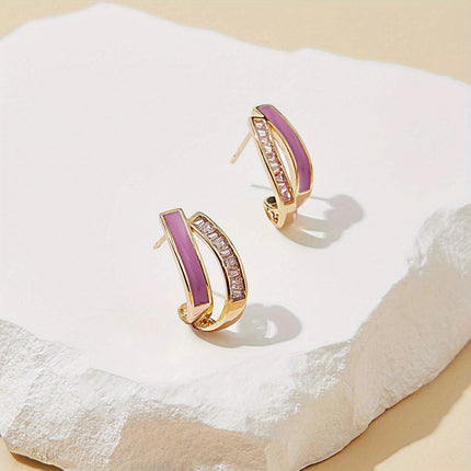 Elegant Zirconia Earrings | Timeless Korean-Inspired Design | Durable & Lightweight | Perfect for Casual or Chic Occasions | Gift-Ready