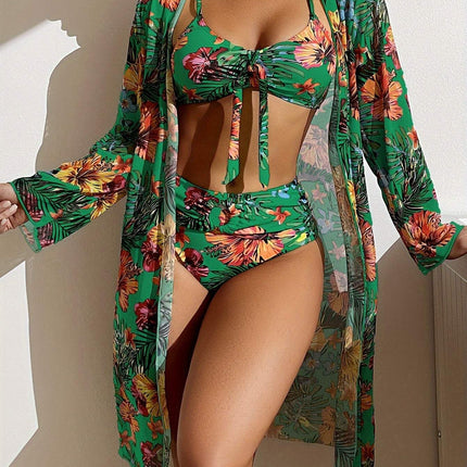 Tropische Strandset met Kimono - Visconte