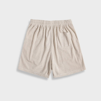 Men's Corduroy Two-Piece Summer Outfit | Button-Up Short Sleeve Shirt & Coordinating Bottoms | Relaxed Fit | Breathable Lightweight Fabric | Available in Beige, Black, Green, Light Blue