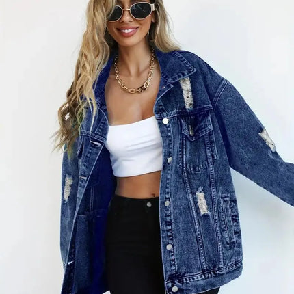 Trendy Oversized Spijkerjas voor Dames - Visconte