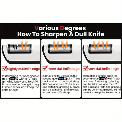 Automatic USB Electric Knife Sharpener | Dual Sharpening Modes for Knives & Tools | Kitchen Essential with Safe, User-Friendly Design