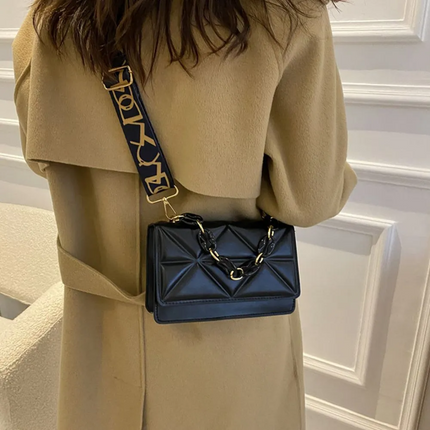 Savannah Quilted Crossbody Bag | Chain Strap | Flap Closure | Multiple Ways to Wear | 4 Colors Available