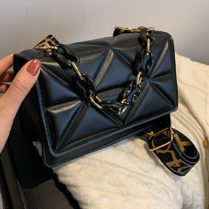 Savannah Quilted Crossbody Bag | Chain Strap | Flap Closure | Multiple Ways to Wear | 4 Colors Available