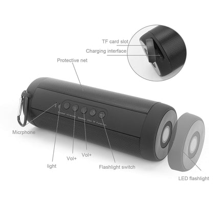 Black Portable Bluetooth Speaker | High Definition Sound | 1800mAh Battery | Bluetooth 4.0 | 5 Hour Playtime | TF Card Support | IPX5 Waterproof | Lightweight | Crystal Clear Audio | Indoor Outdoor Use
