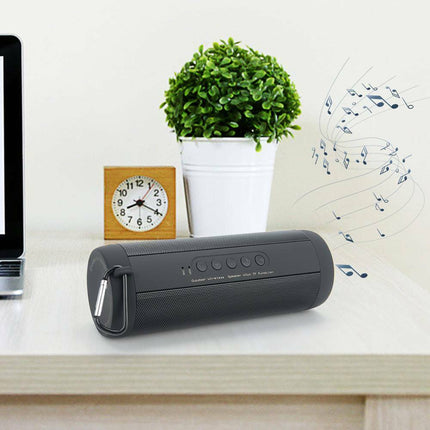 Black Portable Bluetooth Speaker | High Definition Sound | 1800mAh Battery | Bluetooth 4.0 | 5 Hour Playtime | TF Card Support | IPX5 Waterproof | Lightweight | Crystal Clear Audio | Indoor Outdoor Use