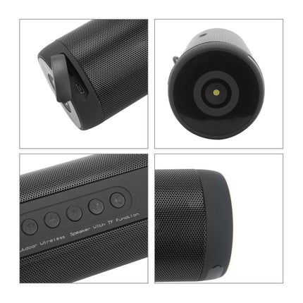 Black Portable Bluetooth Speaker | High Definition Sound | 1800mAh Battery | Bluetooth 4.0 | 5 Hour Playtime | TF Card Support | IPX5 Waterproof | Lightweight | Crystal Clear Audio | Indoor Outdoor Use