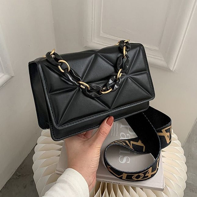 Savannah Quilted Crossbody Bag | Chain Strap | Flap Closure | Multiple Ways to Wear | 4 Colors Available
