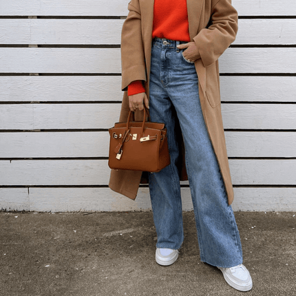 ELEANOR | Premium Faux Leather Handbag | Elegant Statement Piece | Versatile For Work, Events & Travel | Spacious Interior | Chic Makeup Organizer | Timeless Style | 23.5x30x15cm