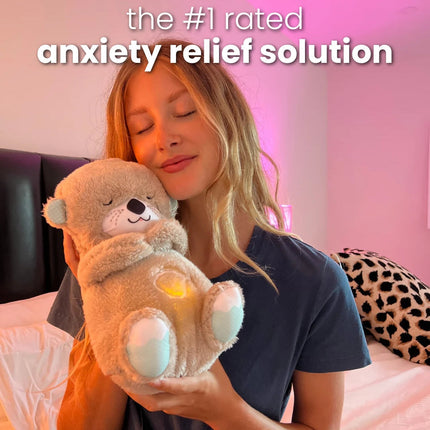 Snuggle Breathing Otter Bear | 30cm Plush Toy with Soothing Music & Motion | Ideal Sleep Aid & Cuddle Companion | High-Quality Materials | Baby Gift with Soft Texture & Gentle Features
