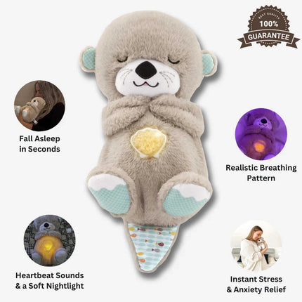 Snuggle Breathing Otter Bear | 30cm Plush Toy with Soothing Music & Motion | Ideal Sleep Aid & Cuddle Companion | High-Quality Materials | Baby Gift with Soft Texture & Gentle Features