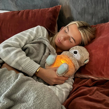 Snuggle Breathing Otter Bear | 30cm Plush Toy with Soothing Music & Motion | Ideal Sleep Aid & Cuddle Companion | High-Quality Materials | Baby Gift with Soft Texture & Gentle Features