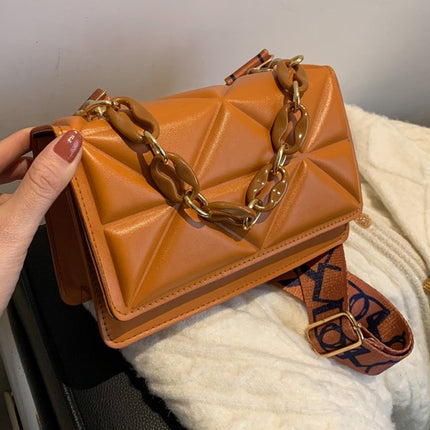 Savannah Quilted Crossbody Bag | Chain Strap | Flap Closure | Multiple Ways to Wear | 4 Colors Available