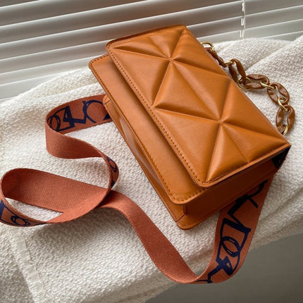 Savannah Quilted Crossbody Bag | Chain Strap | Flap Closure | Multiple Ways to Wear | 4 Colors Available
