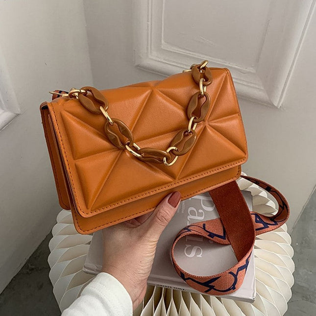 Savannah Quilted Crossbody Bag | Chain Strap | Flap Closure | Multiple Ways to Wear | 4 Colors Available
