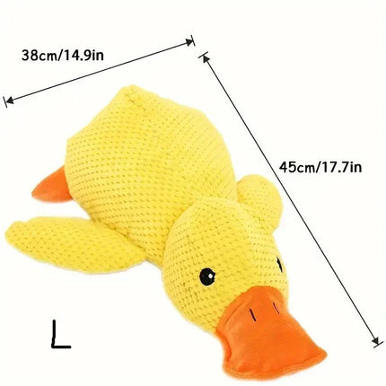 Soft Plush Duck Companion | Anxiety-Reducing Squeaker Toy for Dogs | Calming Cuddly Playmate