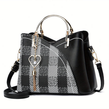 YSL Essential Luxury Leather Shoulder Bag | Vibrant Color Block Design | Stylish Tassel Accents | Spacious Interior